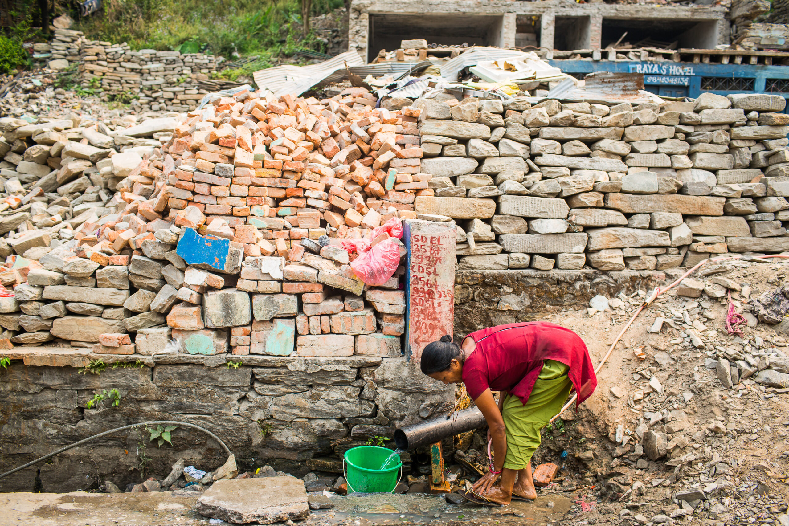 One year after deadly quake in Nepal, Villager enjoys visit from