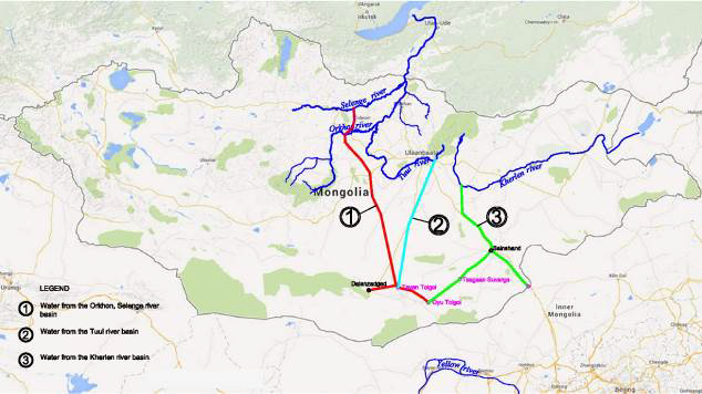 Proposal to divert water from several rivers in northern Mongolia, including the Selenga River is still being actively considered by the Mongolia Government