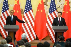 <p>Presidents Obama and Xi at a previous summit meeting in Beijing in November 2014. Today&#8217;s announcement builds on the Sino-US climate agreement from late last year (Image by Chuck Kennedy / White House)</p>