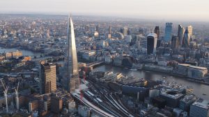 <p>Aerial shot of the City of London. The world’s main financial centres are increasing the amount of information companies must disclose on climate and carbon risks Pic: </p>
