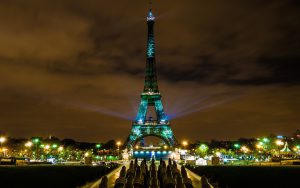 The Eiffel Tower Paris by night