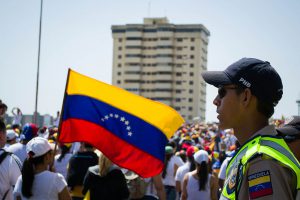 <p>Demonstrators in Venezuela which is on the cusp of major political change&nbsp;(Image by Mar&iacute;a Alejandra Mora (SoyMAM))</p>