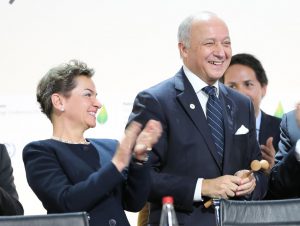 <p>UN climate chief Christiana Figueres and President of COP21 (now former French foreign minister) Laurent Fabius will be handing on the baton to others this year. Pic: UNFCCC</p>