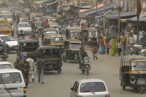 road traffic in India