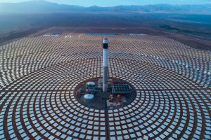 <p>A Chinese-funded solar farm in Morocco. Can China use its aid to push for a renewable transition in Asia as it has begun to do elsewhere in the world? (Image: Alamy)</p>