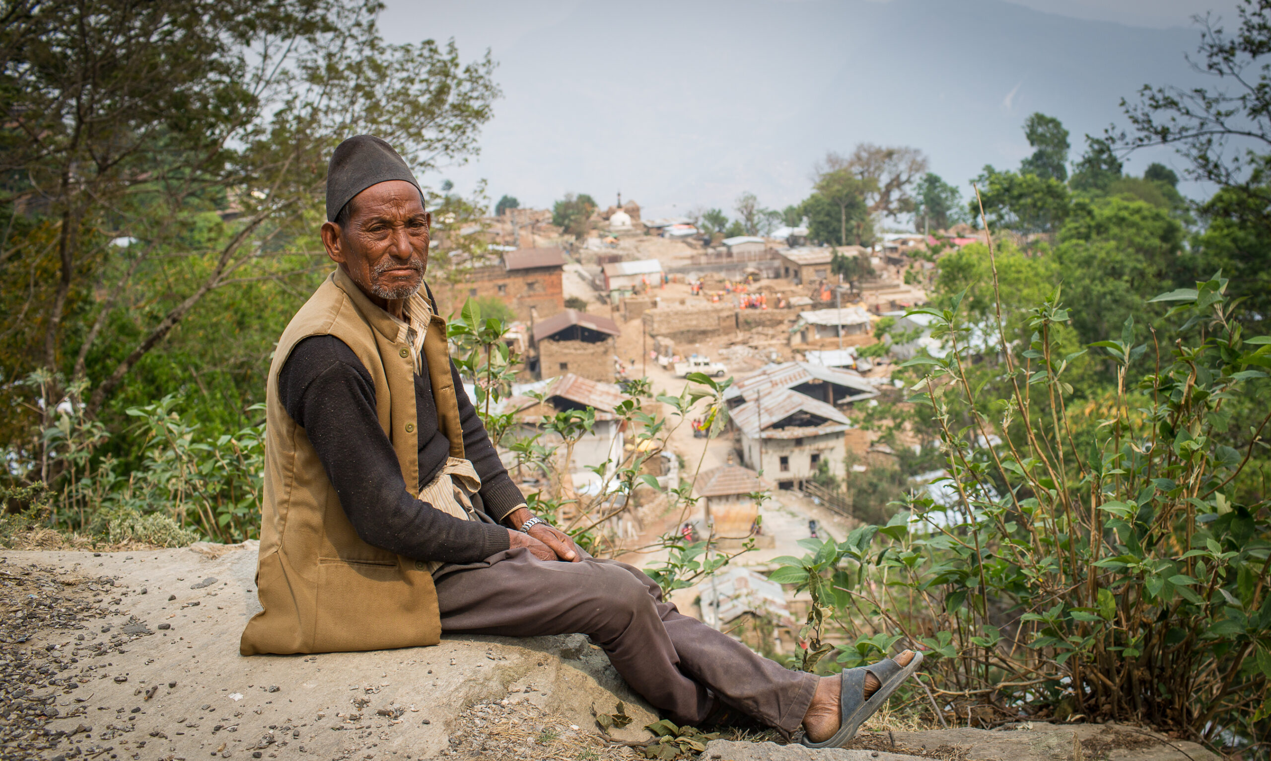 One year after deadly quake in Nepal, Villager enjoys visit from