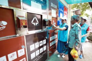 <p>Shanghai’s waste sorting rules have caused some confusion: a nut shell is classified as “wet waste”, while a used nappy is “dry waste”. (Image: Alamy)</p>