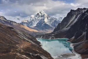 <p>A glacial lake in front of Ama Dablam, a mountain in Nepal (Image: Zoonar GmbH / Alamy)</p>