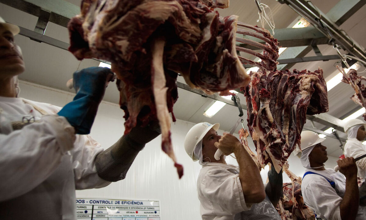 A slaughterhouse in Mato Grosso state, Brazil