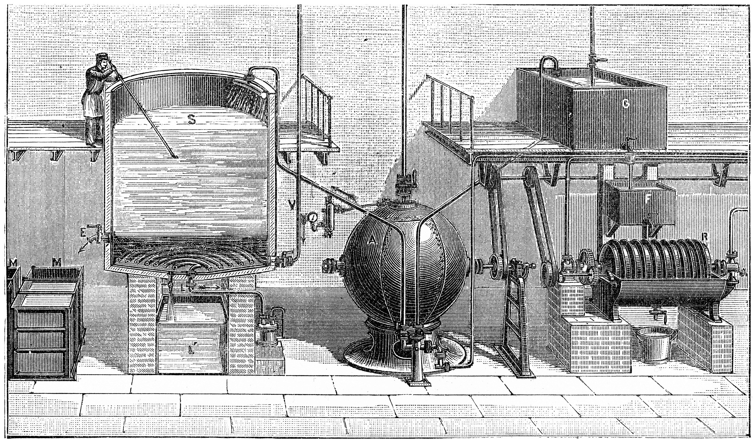 Fabricação de sabonetes industriais na França do século 19