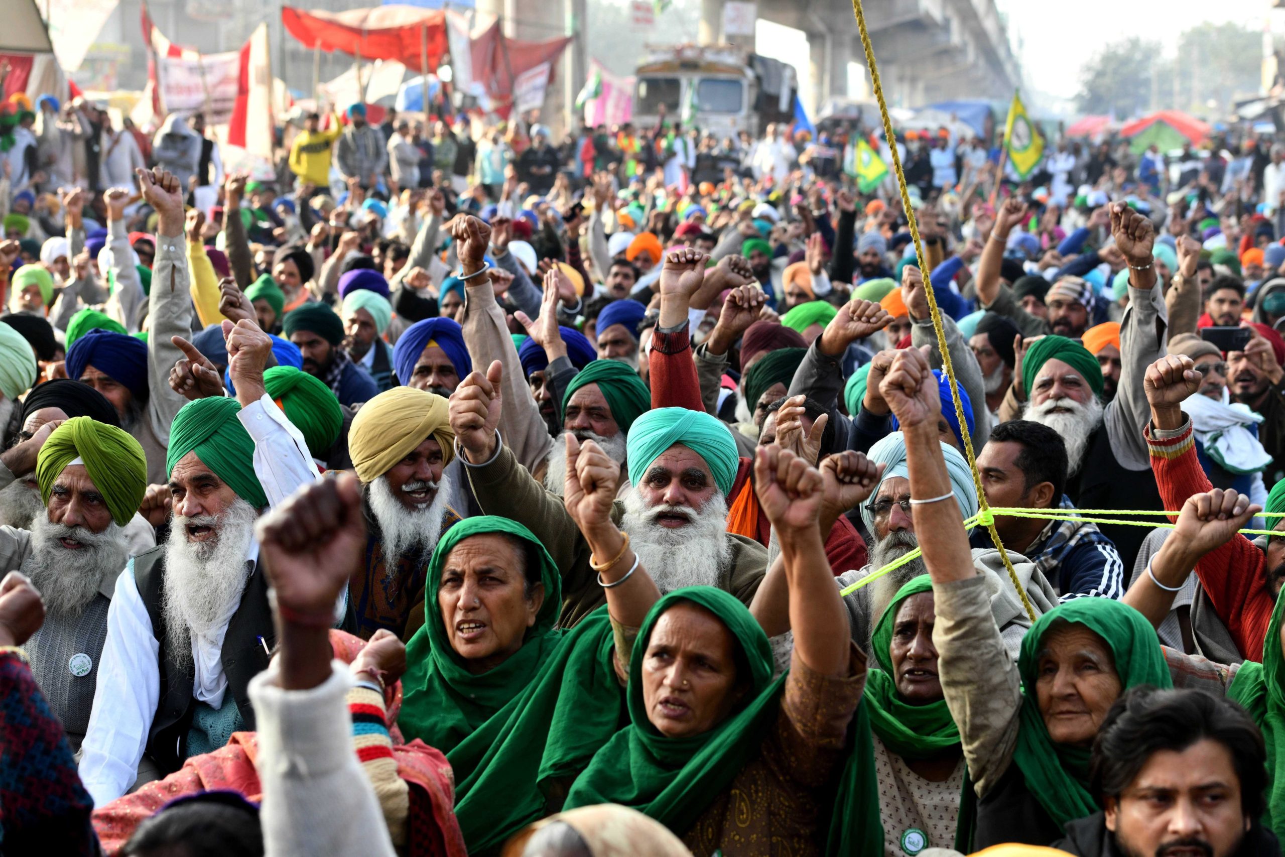 farmers' protest sit-in Delhi, India