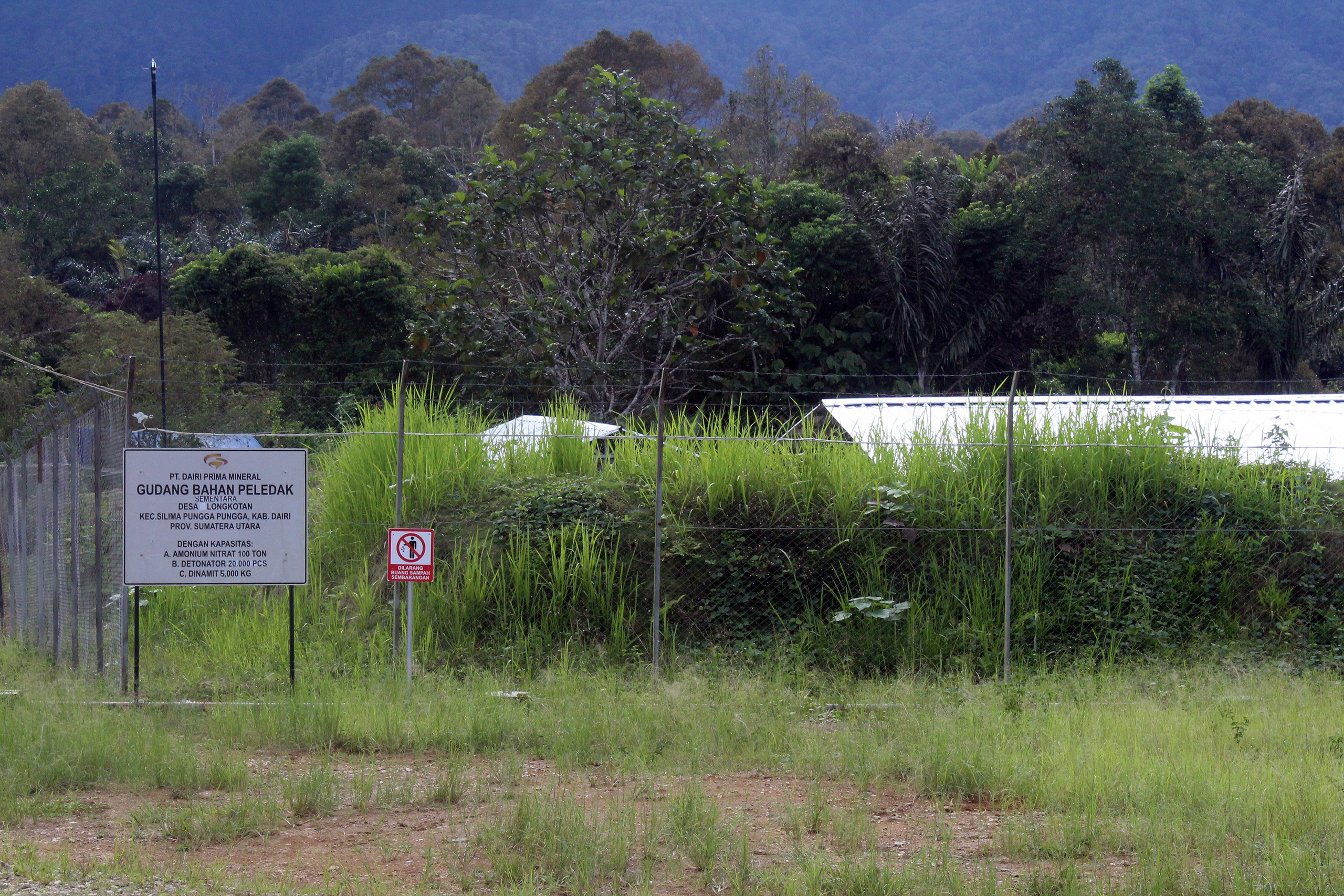 Explosives warehouse at Dusun Sipat, Longkotan Village