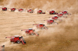 Harvesting soy in Mato Grosso state, Brazil