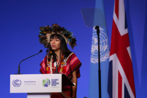 Txai Suruí, a Brazilian indigenous activist at the opening of COP26 climate talks (Image: UNFCCC/<a href="https://www.flickr.com/photos/unfccc/51647983229/in/album-72157720148931710/">Flickr</a>, <a href="https://creativecommons.org/licenses/by-nc-sa/2.0/">CC BY-NC-SA 2.0</a>)
