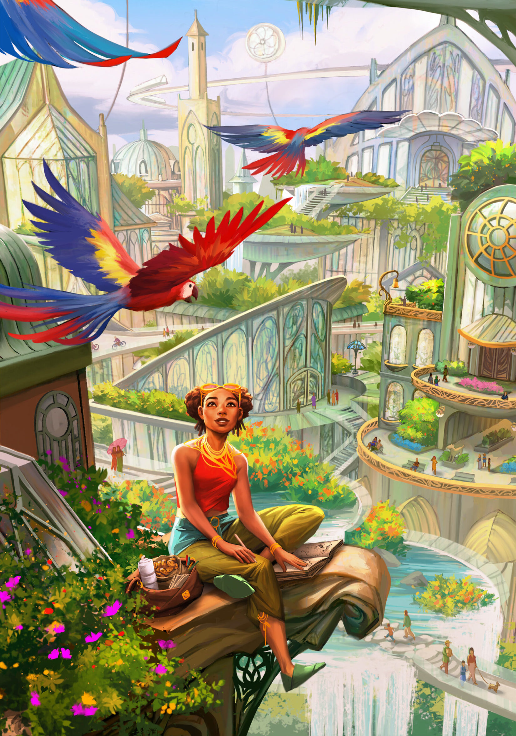 Wonder if people choose to live in the Solarpunk by Dazel -- Fur