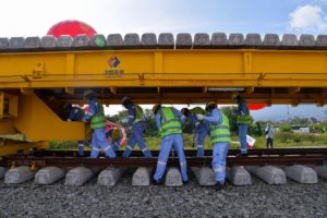 Construction earlier this month of the Jakarta–Bandung high-speed railway, part of China's 'Belt and Road' global infrastructure project