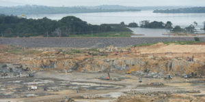 Construction site of the Belo Monte hydroelectric plant in the Brazilian Amazon