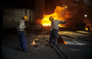 A blast furnace of Benxi Iron and Steel Group in Liaoning, China