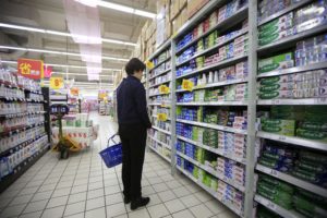 <p>Shopping for toothpaste in Shanghai. Some toothpastes contain microplastics which are considered harmful to human health. (Image: Aly Song / Alamy)</p>