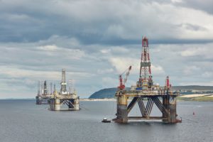 <p>Oil drilling rigs off Invergordon, Scotland. Two-thirds of the G20’s public finance for energy went to fossil fuels in 2019–2020 (Image: Jiri Vondrous / Alamy)</p>