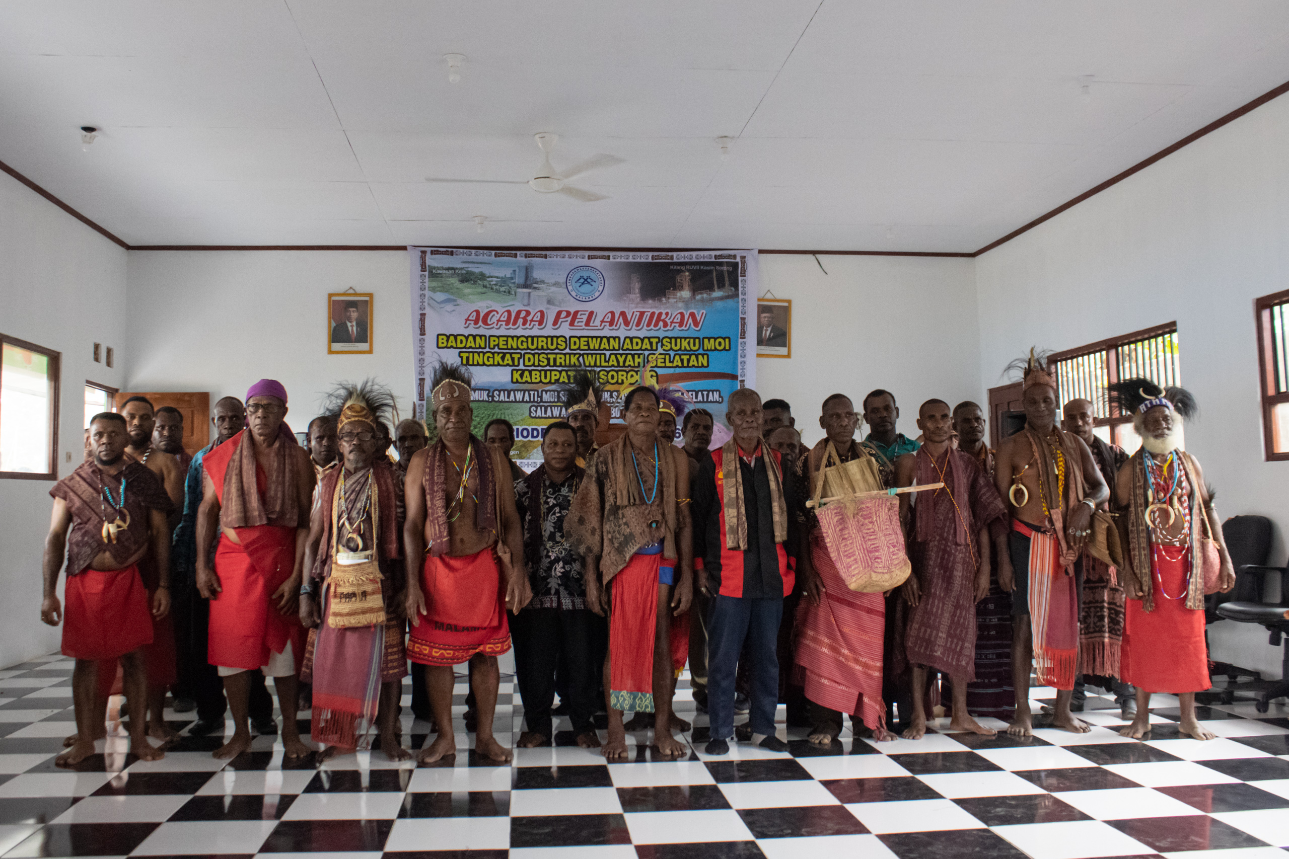 A ceremony in Sorong city to inaugurate the heads of Moi indigenous councils