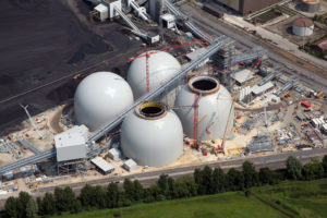 aerial view of power station